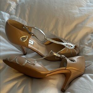 Rachel Simpson Gold and Blush Women's Heels